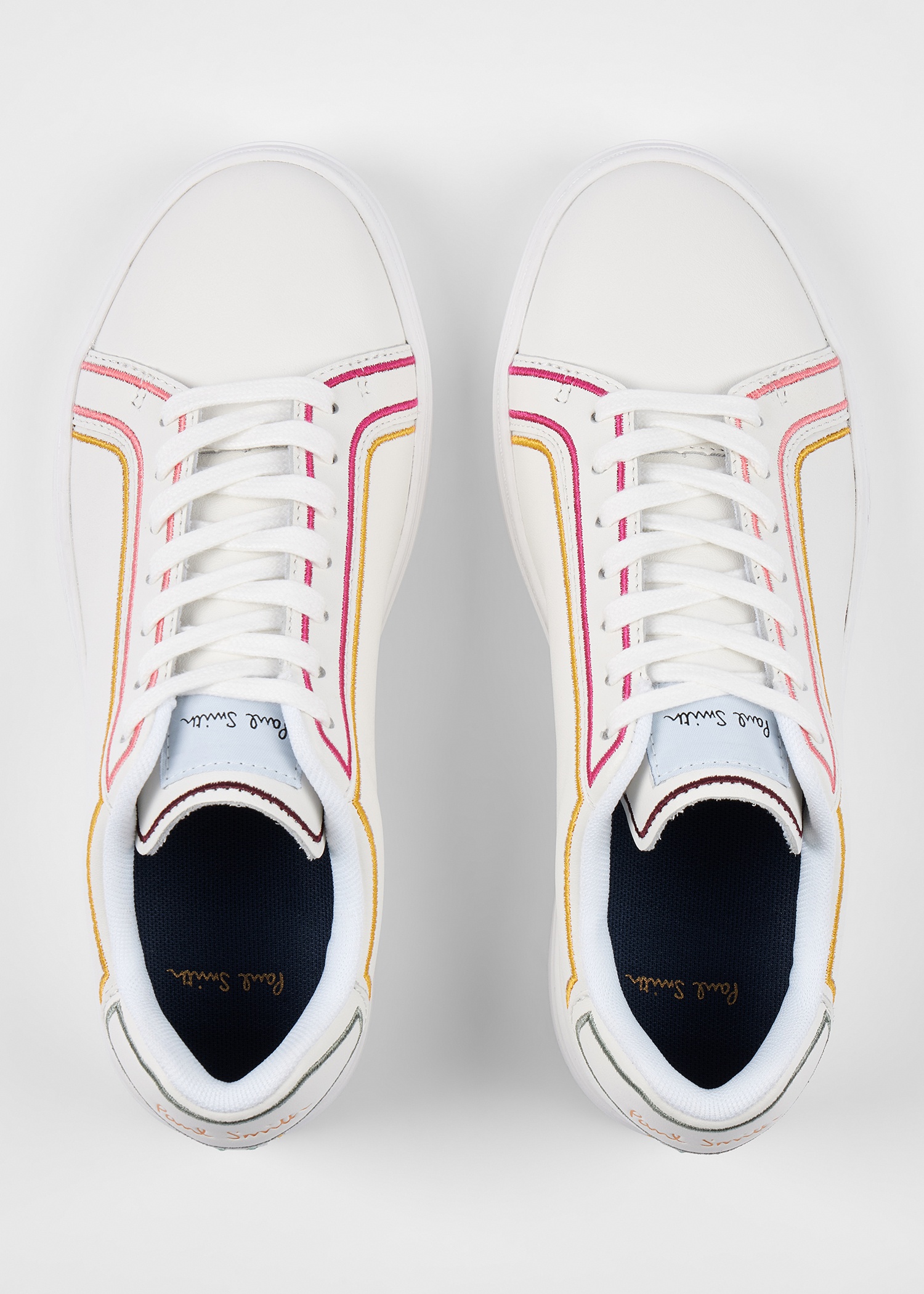 Women's White Leather Embroidery 'Lapin' Trainers - 5