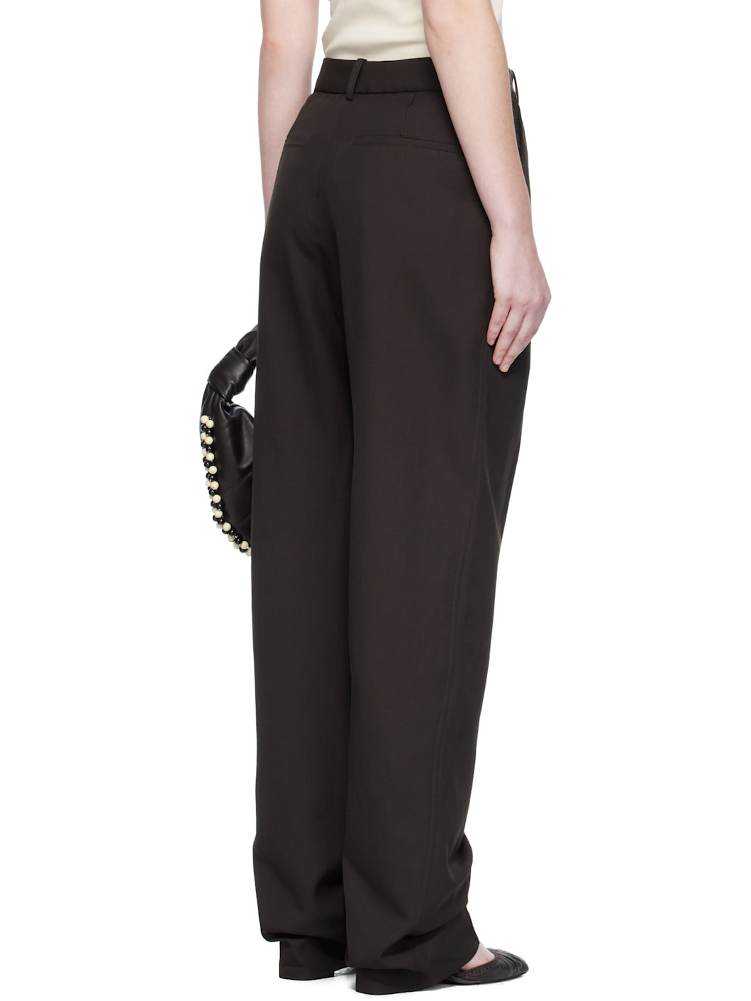 Brown Pleated Trousers - 3