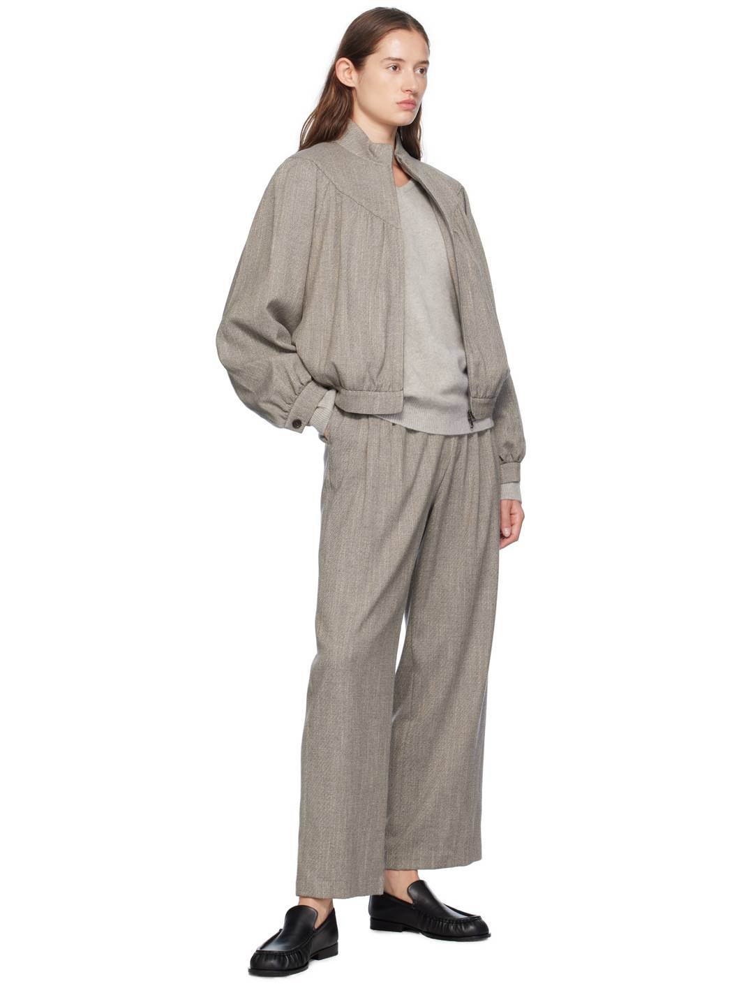 Gray Wrap Trousers - 4