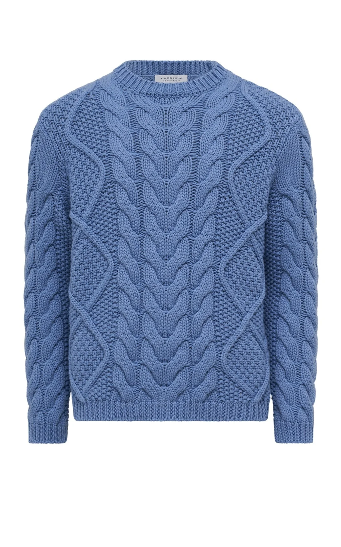 Geoffrey Knit Sweater in Light Blue Denim Cashmere - 1