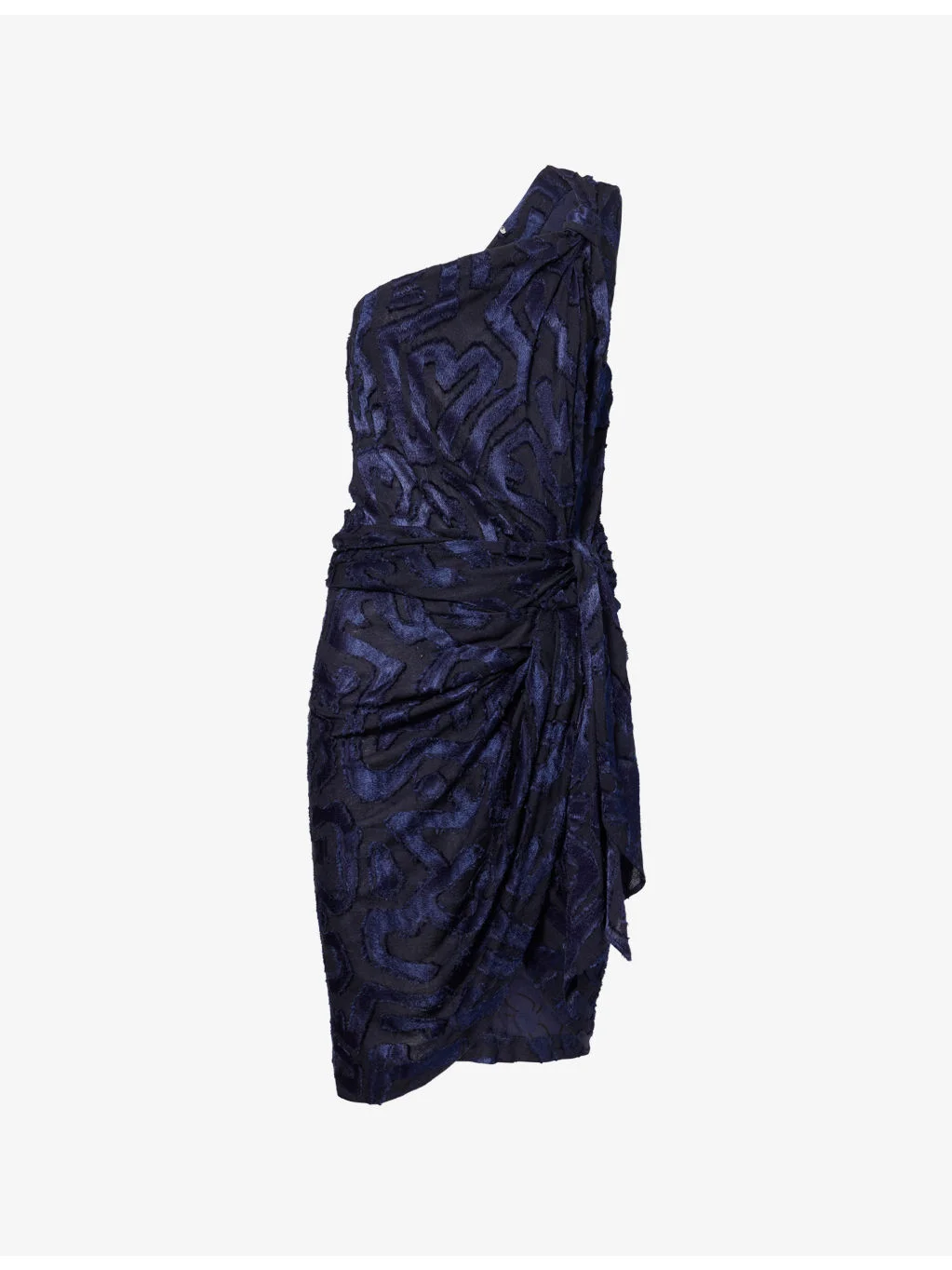 Lilana Draped Stretch-Woven Midi Dress - 1