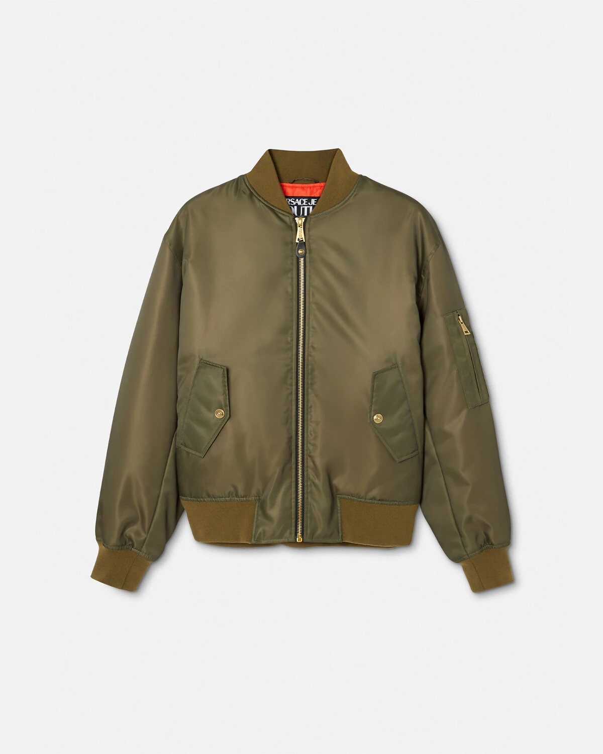 V-Emblem Chain Bomber Jacket - 1