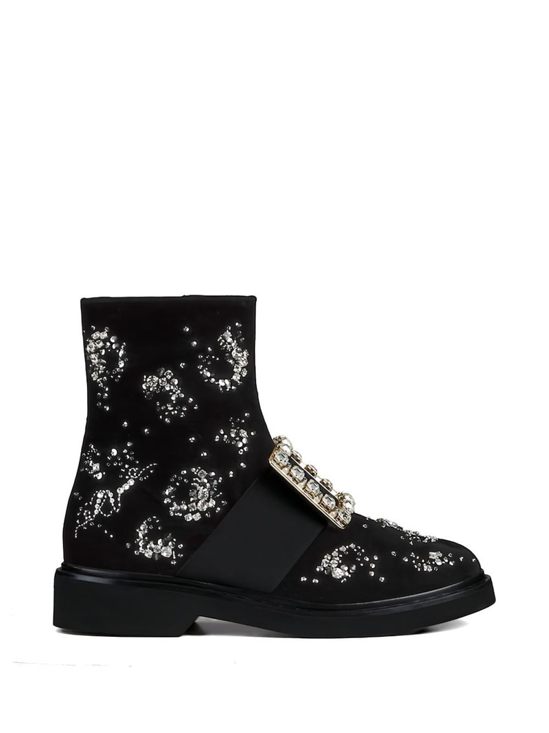 strass velvet bootie 1