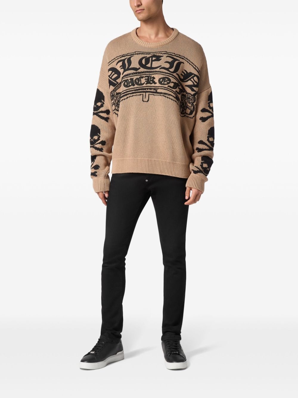 logo-embroidered crew-neck sweater - 2