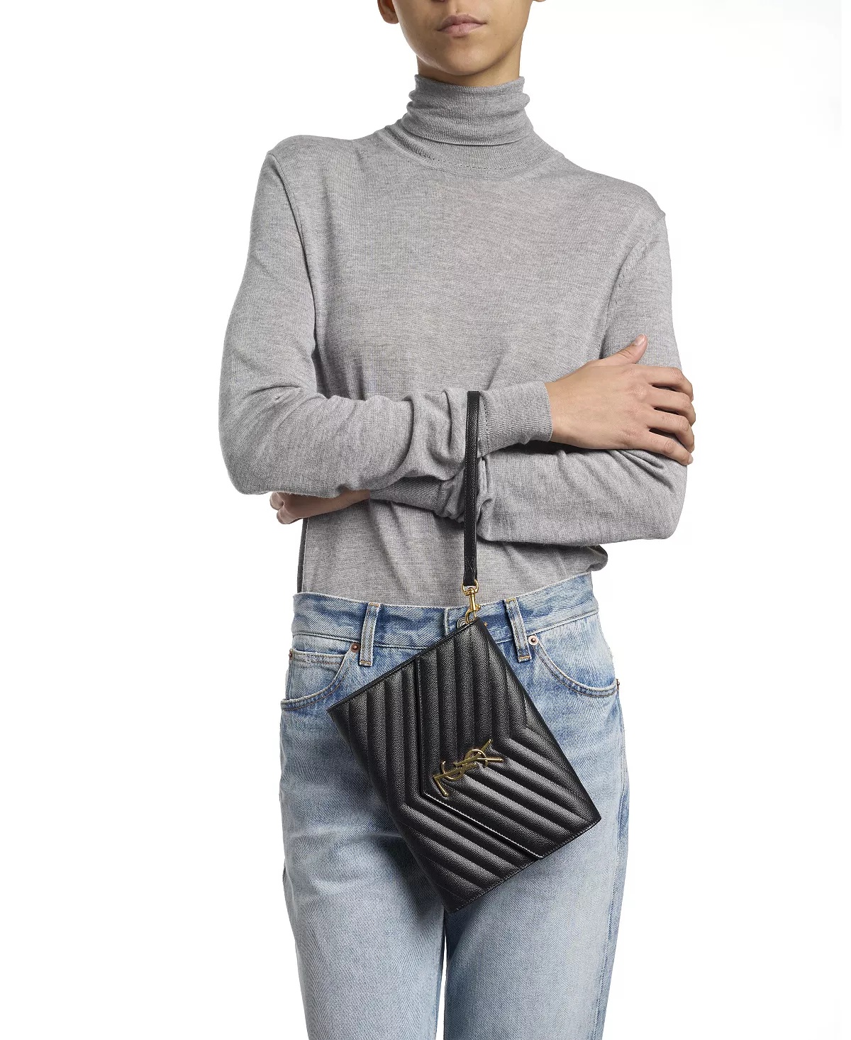 Cassandre Matelasse Flap Pouch In Quilted Grain De Poudre Embossed Leather - 2