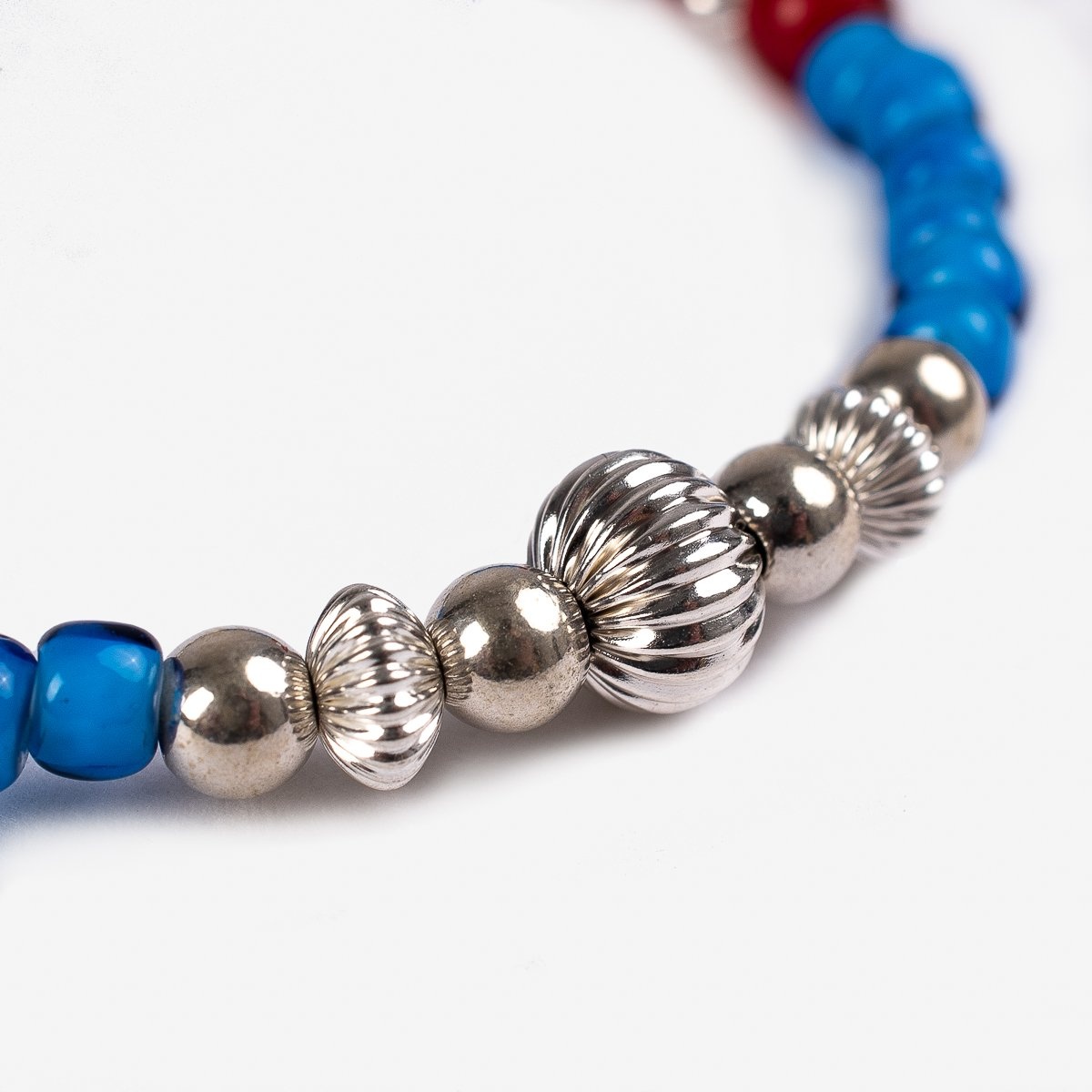 Beads Bracelet - Blue/Silver - 2