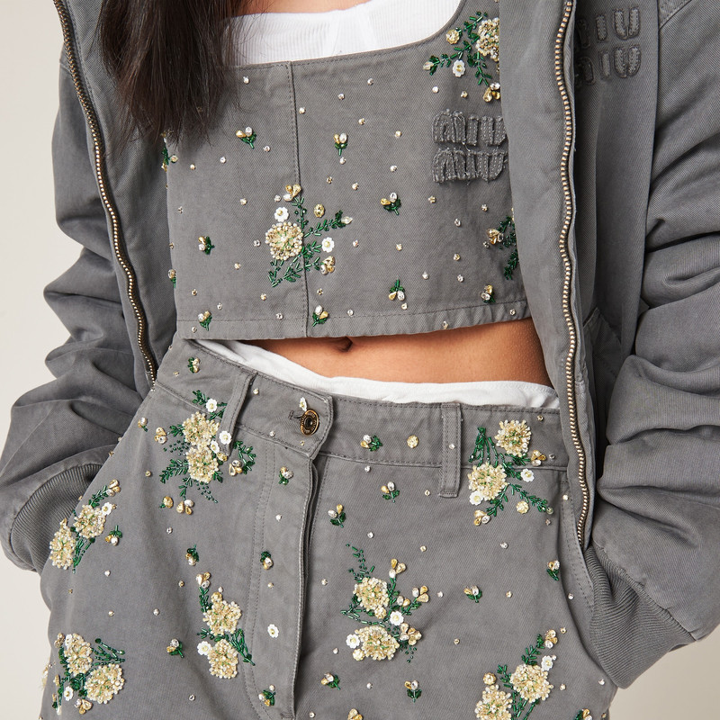 수를 놓은 의복dyed gabardine 정상 5