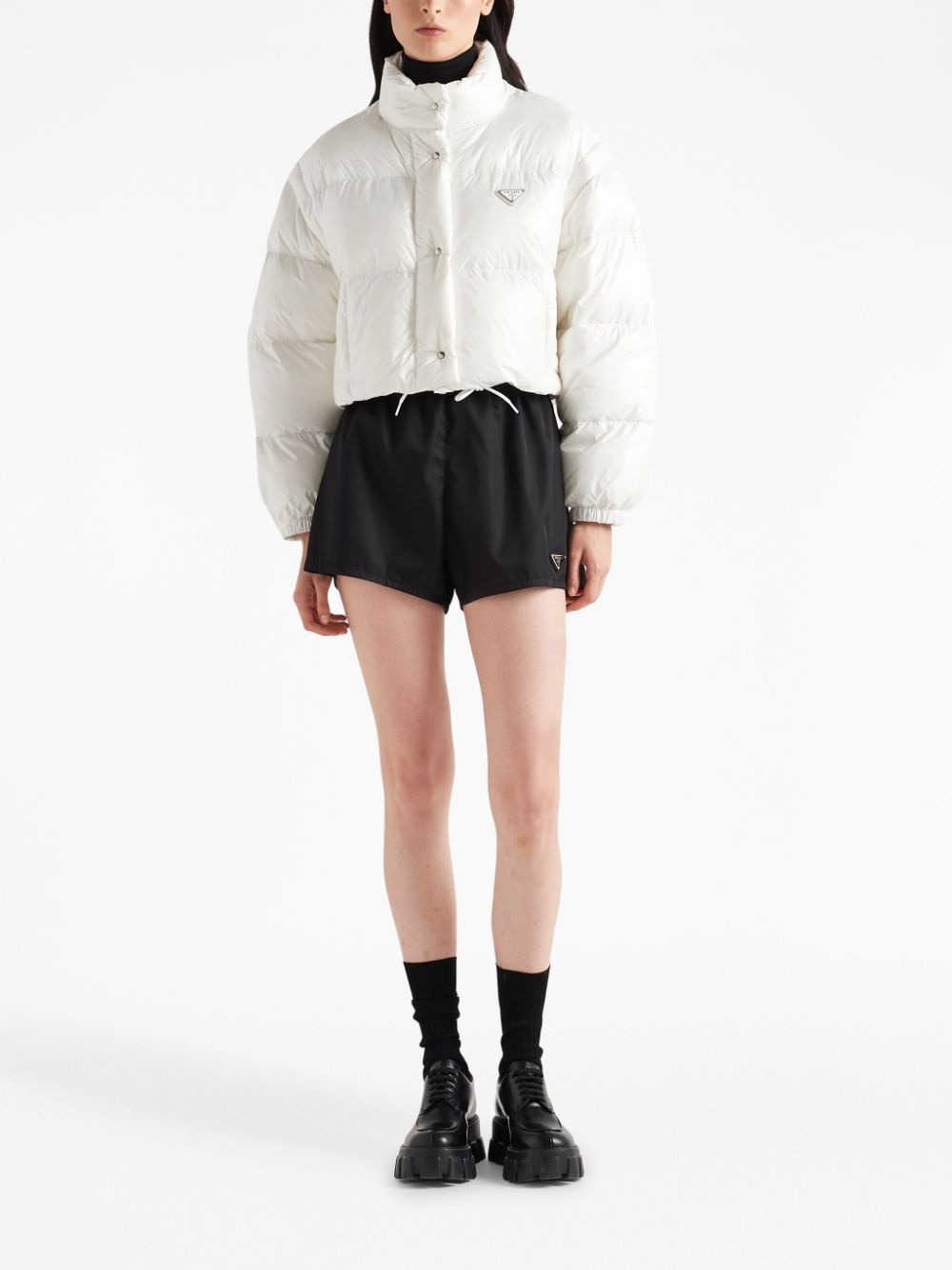 Re-Nylon cropped puffer jacket - 2