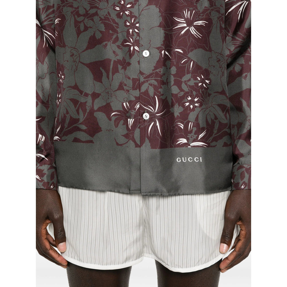 Gucci Grey Shirts Men - 3