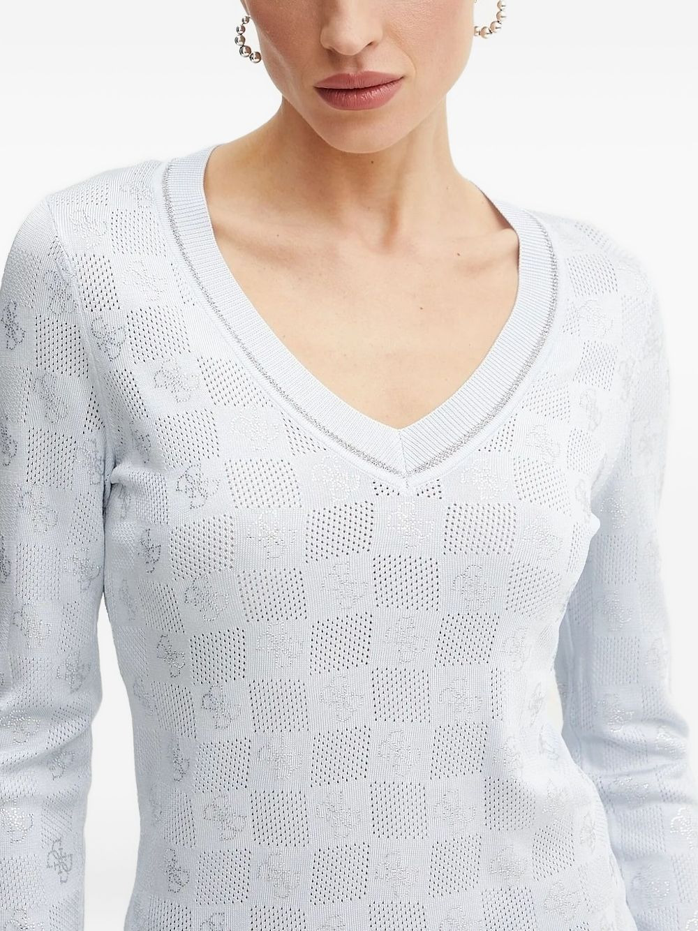 4G logo V-neck sweater - 3