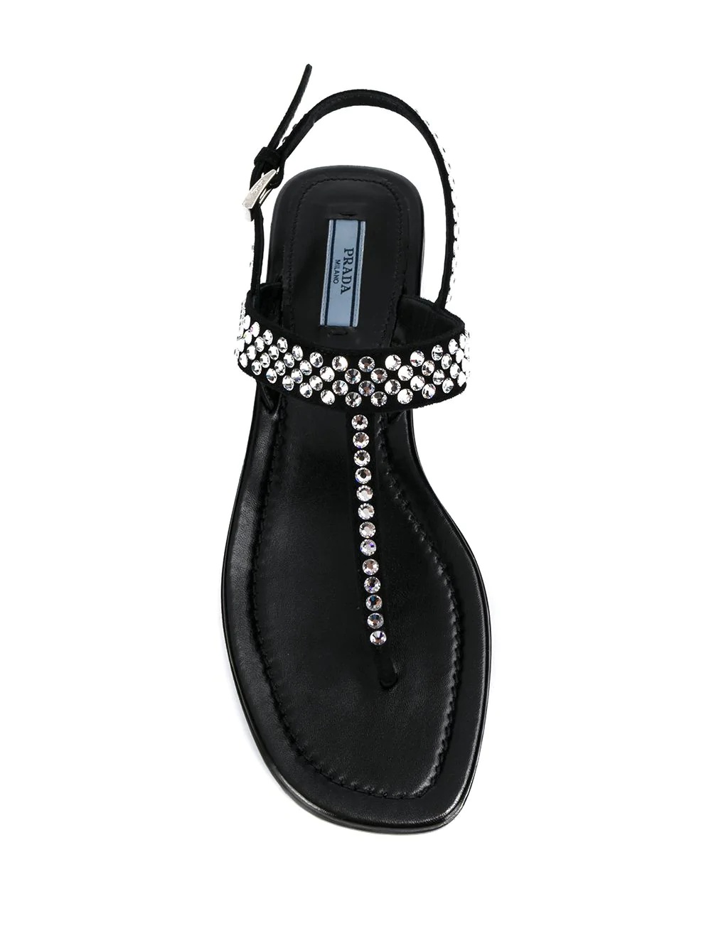 crystal embellished sandals - 4