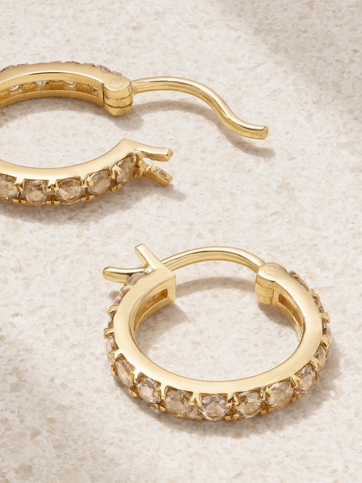 18-karat Gold Diamond Hoop Earrings - 3