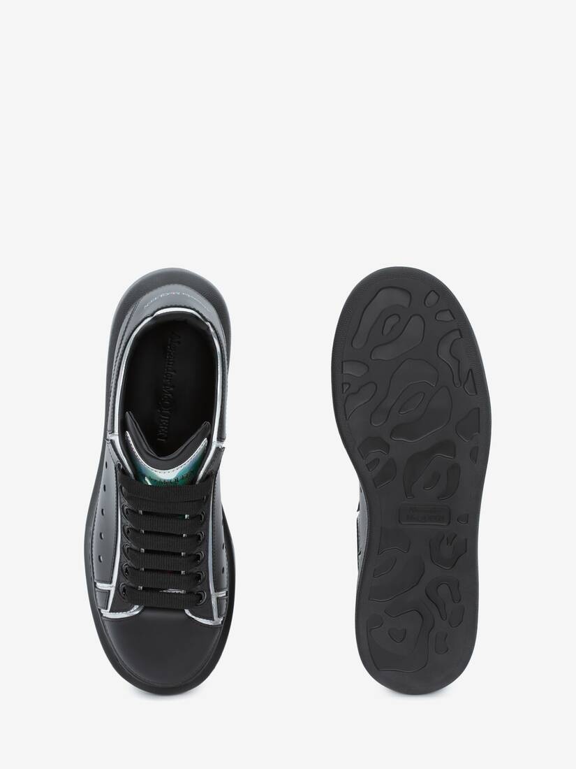 Oversized Sneaker in Black/silver - 4