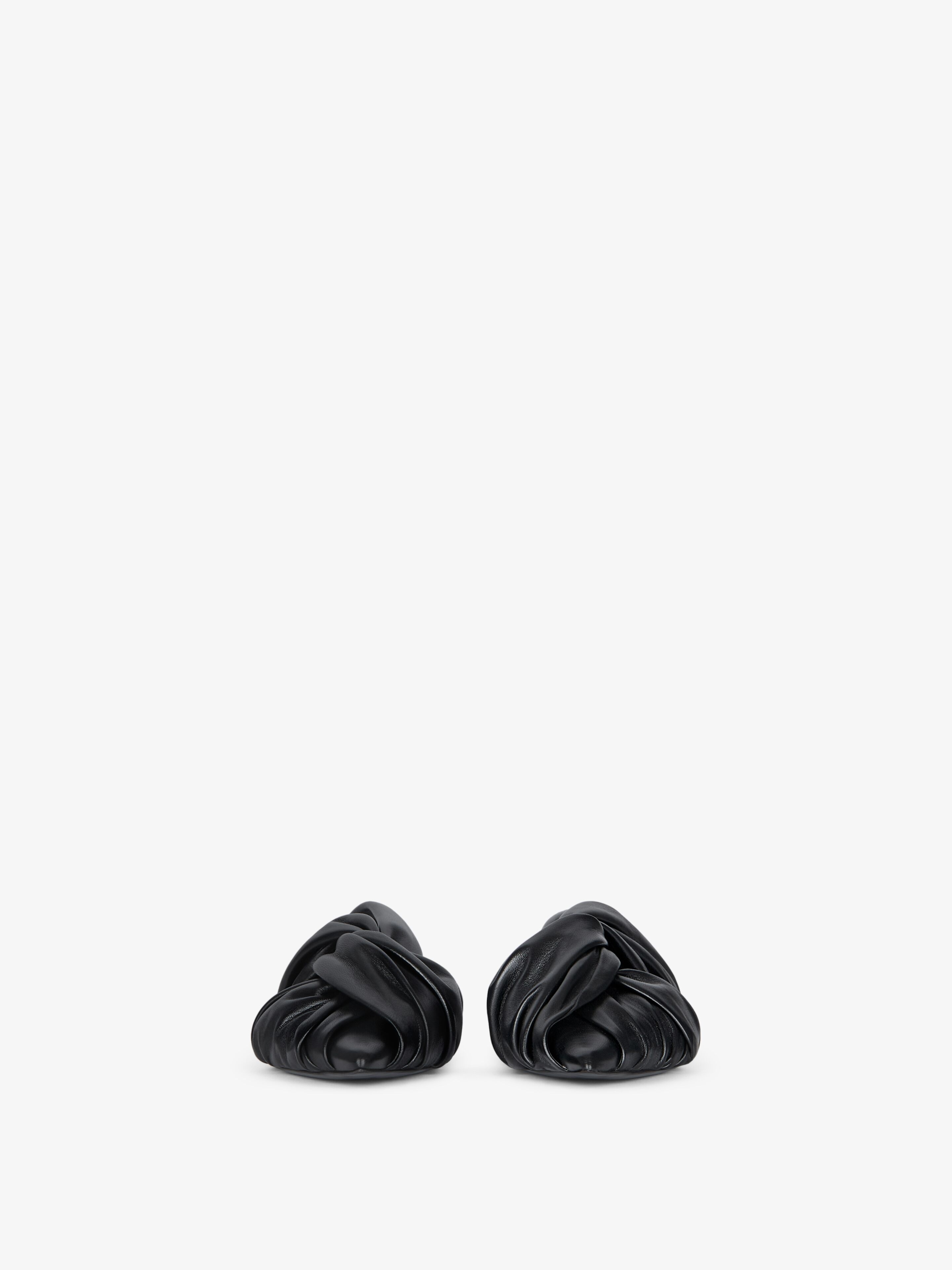 TWIST FLAT MULES IN LEATHER - 2