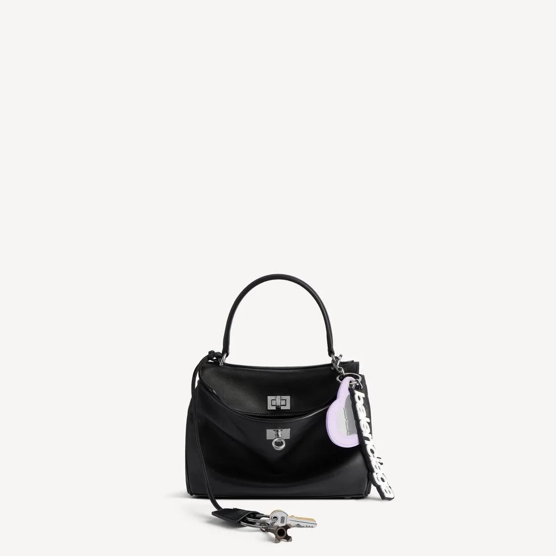 Women's Rodeo Mini Handbag Used Effect With Charms in Black - 1