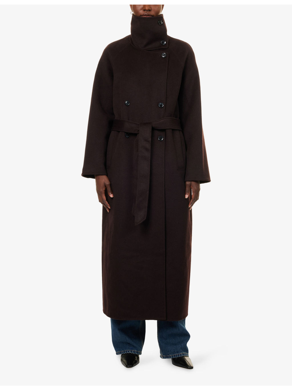 Sahanne Double-Breasted Wool-Blend Coat - 3