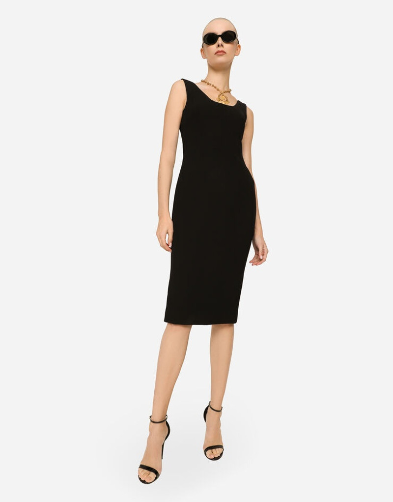 Wool crepe midi dress 5