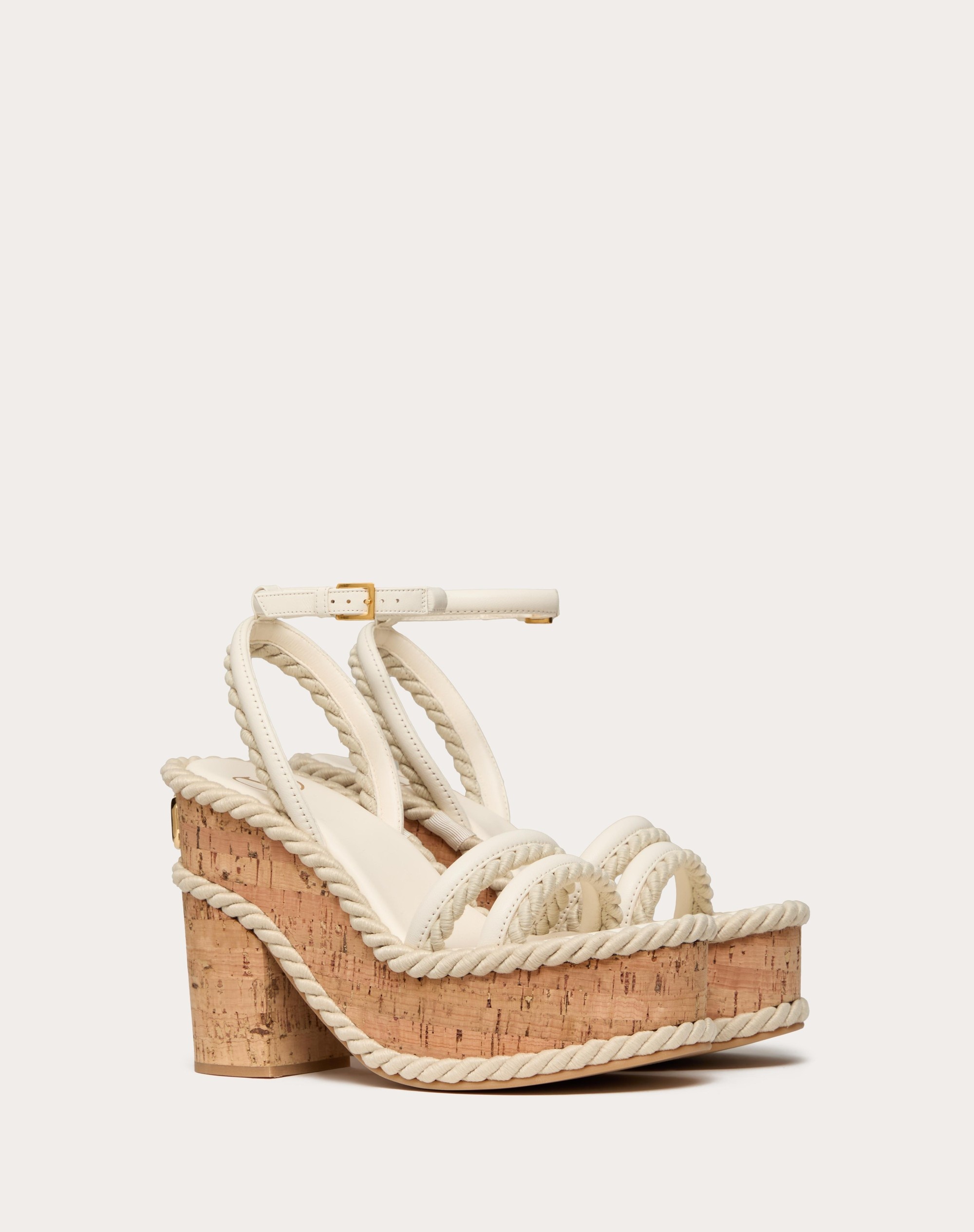 VLOGO SUMMERBLOCKS WEDGE SANDAL IN NAPPA LEATHER AND ROPE TORCHON 130MM - 2