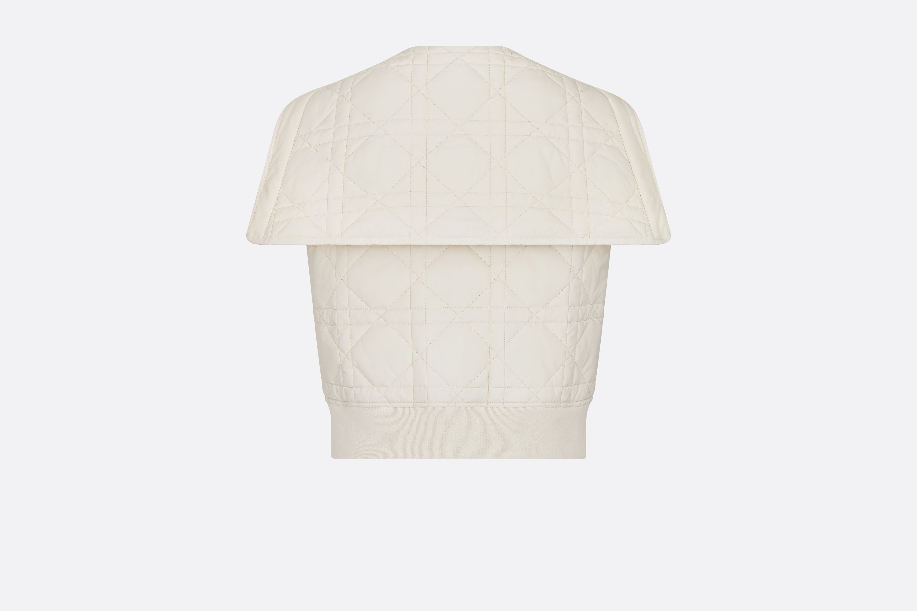 Sleeveless Macrocannage Bomber Jacket - 2