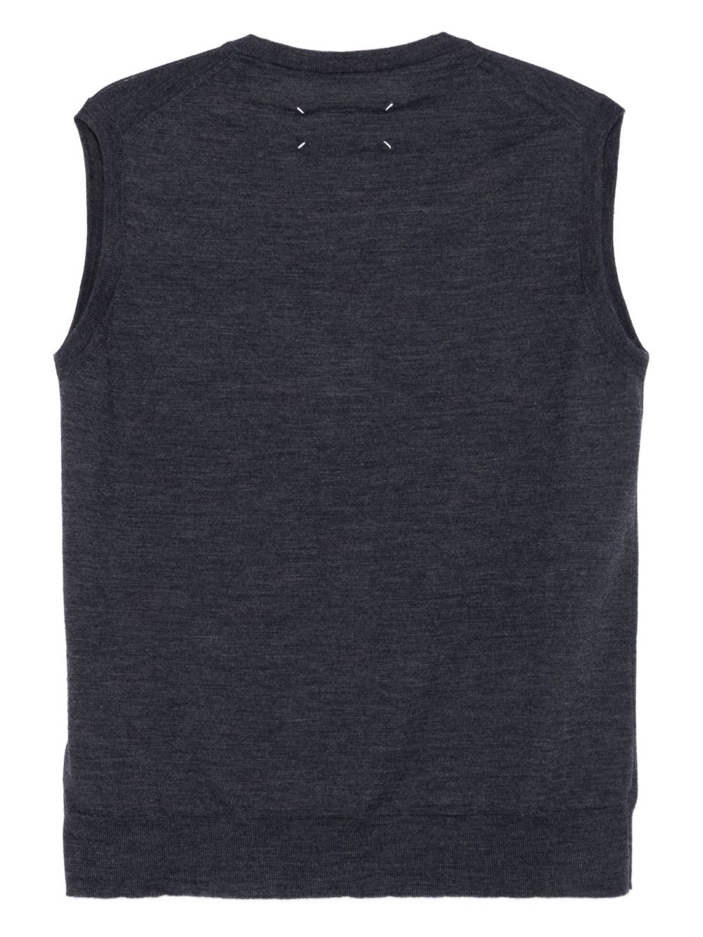 V-neck wool vest - 3