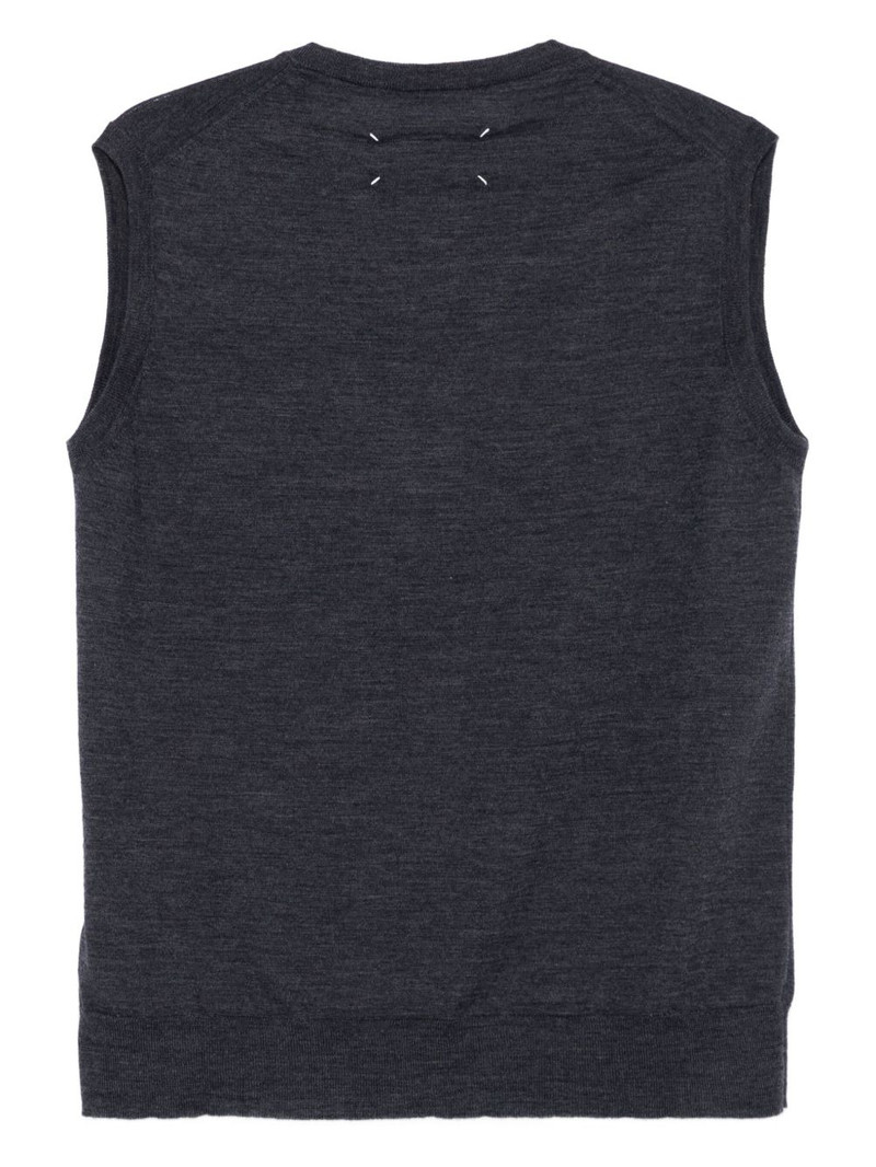 Maison Margiela V-neck wool vest outlook