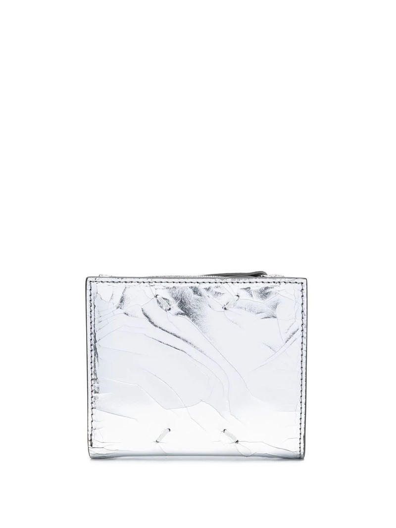 Maison Margiela metallic-leather bi-fold wallet outlook