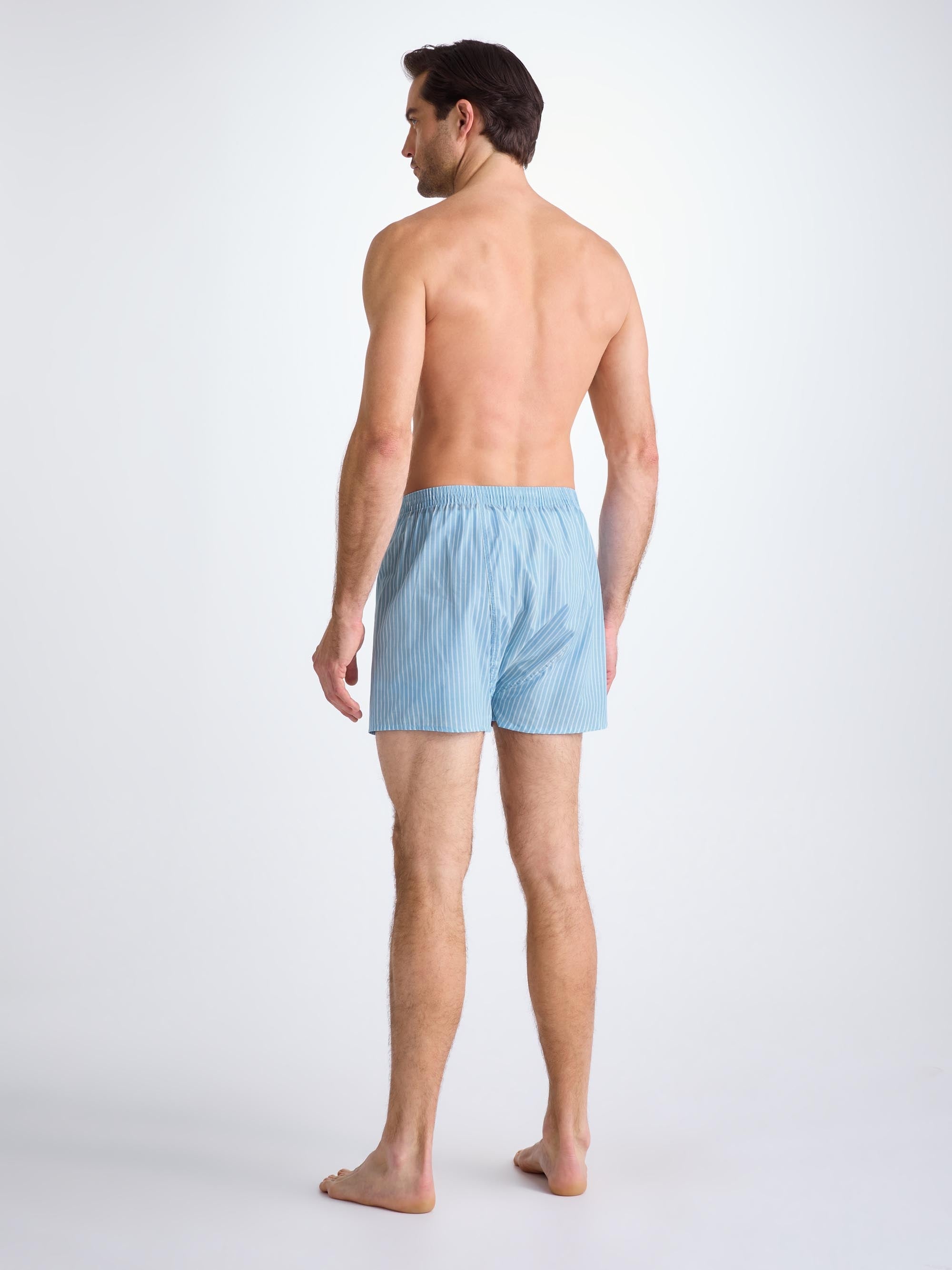 Men's Classic Fit Boxers Amalfi 21 Cotton Batiste Blue - 5