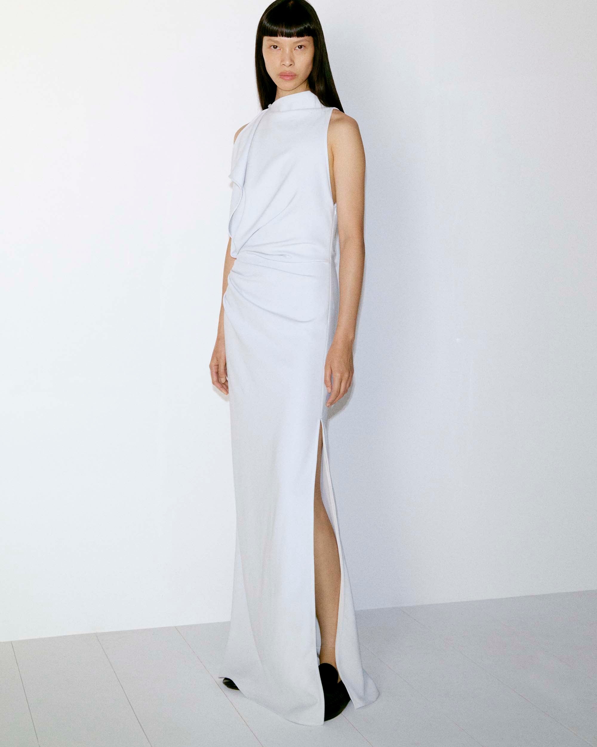 Devyn Dress in Matte Double Crepe - 5