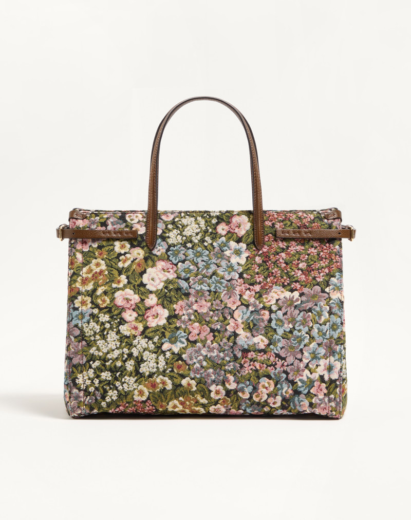VALENTINO GARAVANI ANTIBES MEDIUM SHOPPING BAG IN APRES L'HIVER JACQUARD FABRIC 5