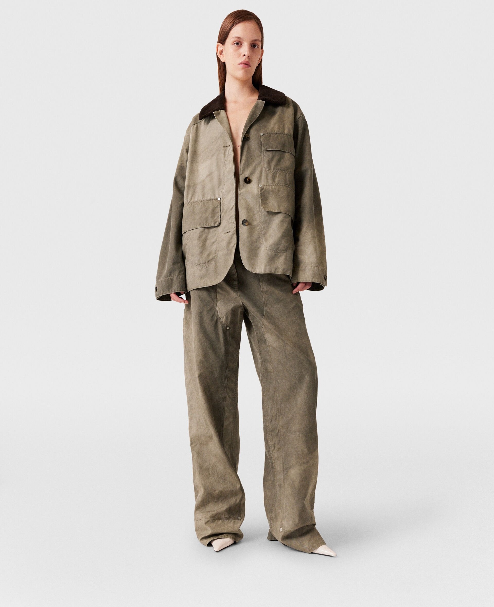 Corduroy Collar Aged Jacket - 6