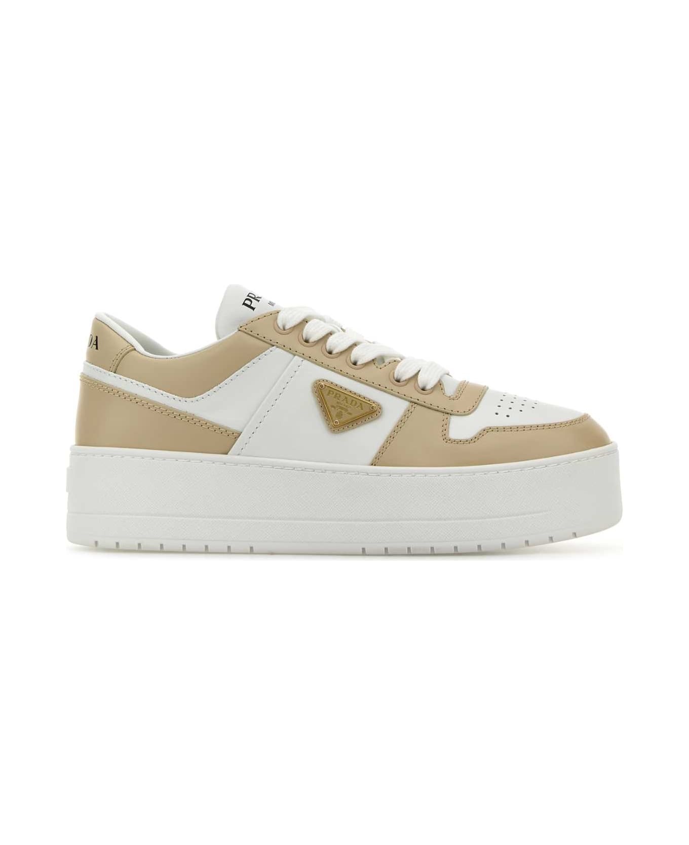 Two-tone Leather Downtown Sneakers - 1