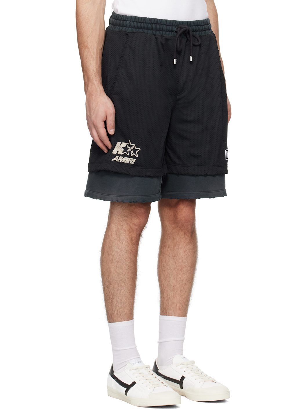 Black 'Amiri' Mesh Basketball Shorts - 2