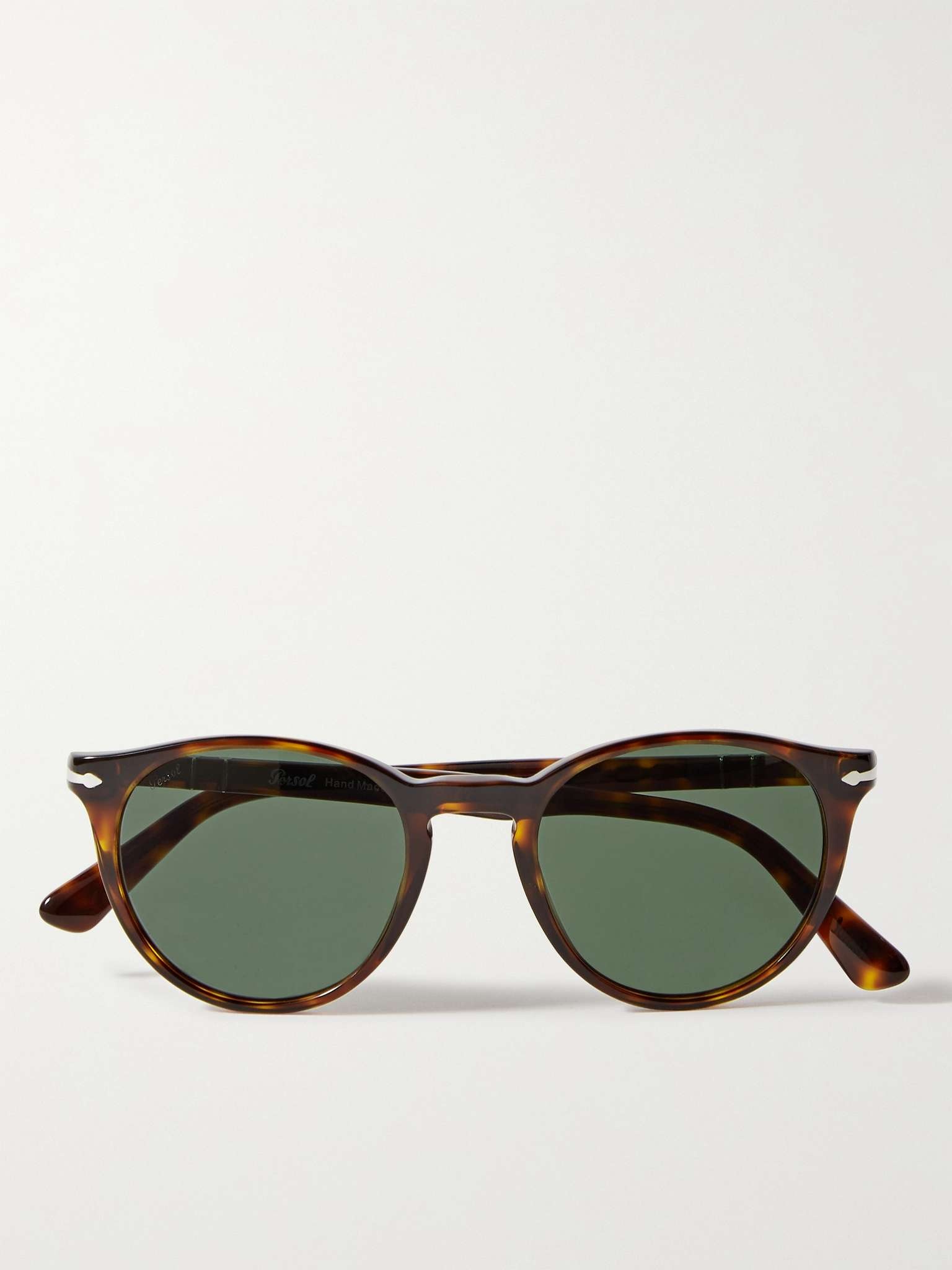 Round-Frame Tortoiseshell Acetate Sunglasses - 1