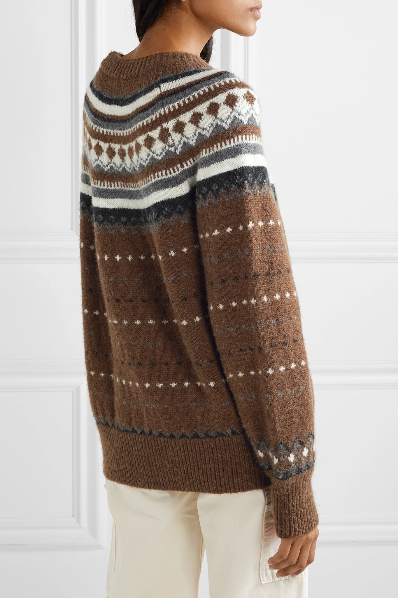 50s Fair Isle knitted sweater - 4