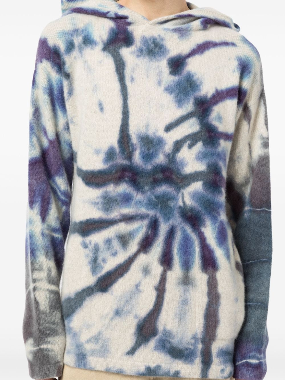 tie dye-pattern hoodie - 4