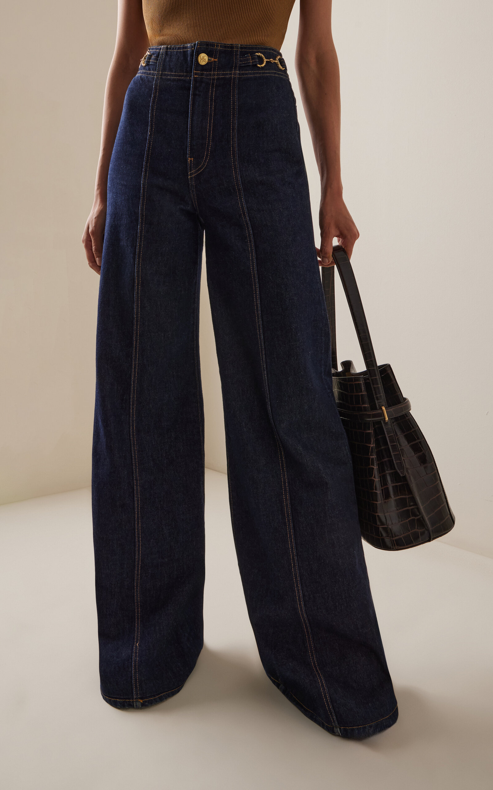 The Delphine High Rise Cotton Jeans dark wash - 3