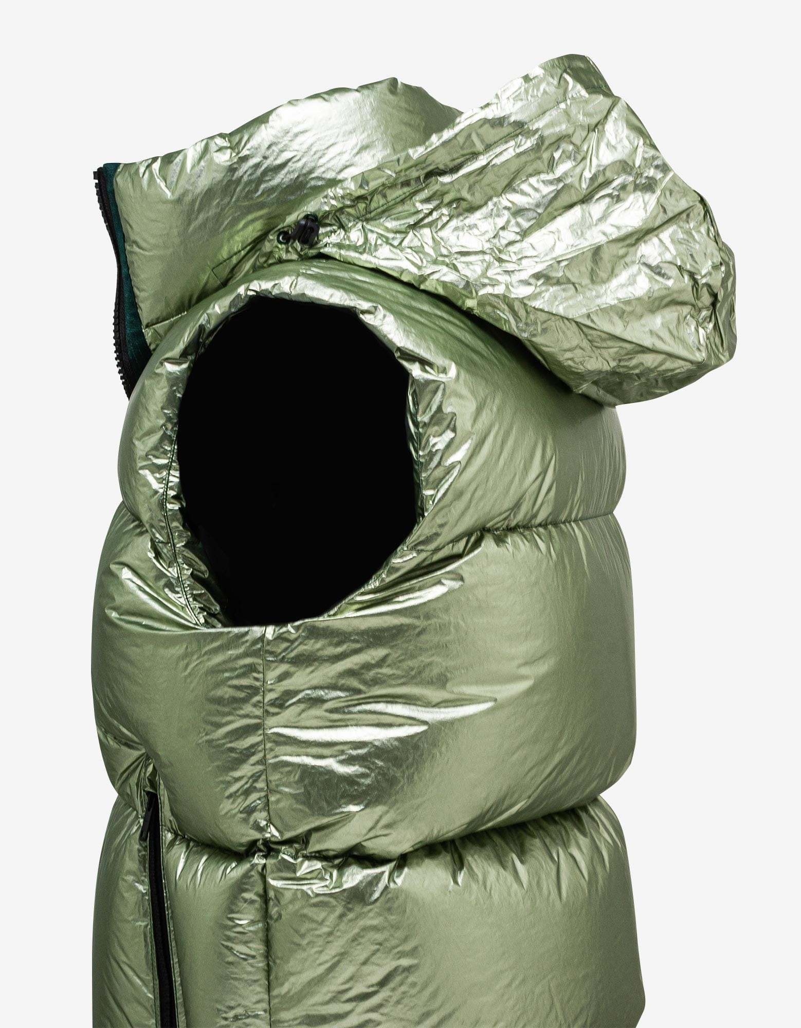 Givenchy Green Laminated Sleeveless Puffer - 8