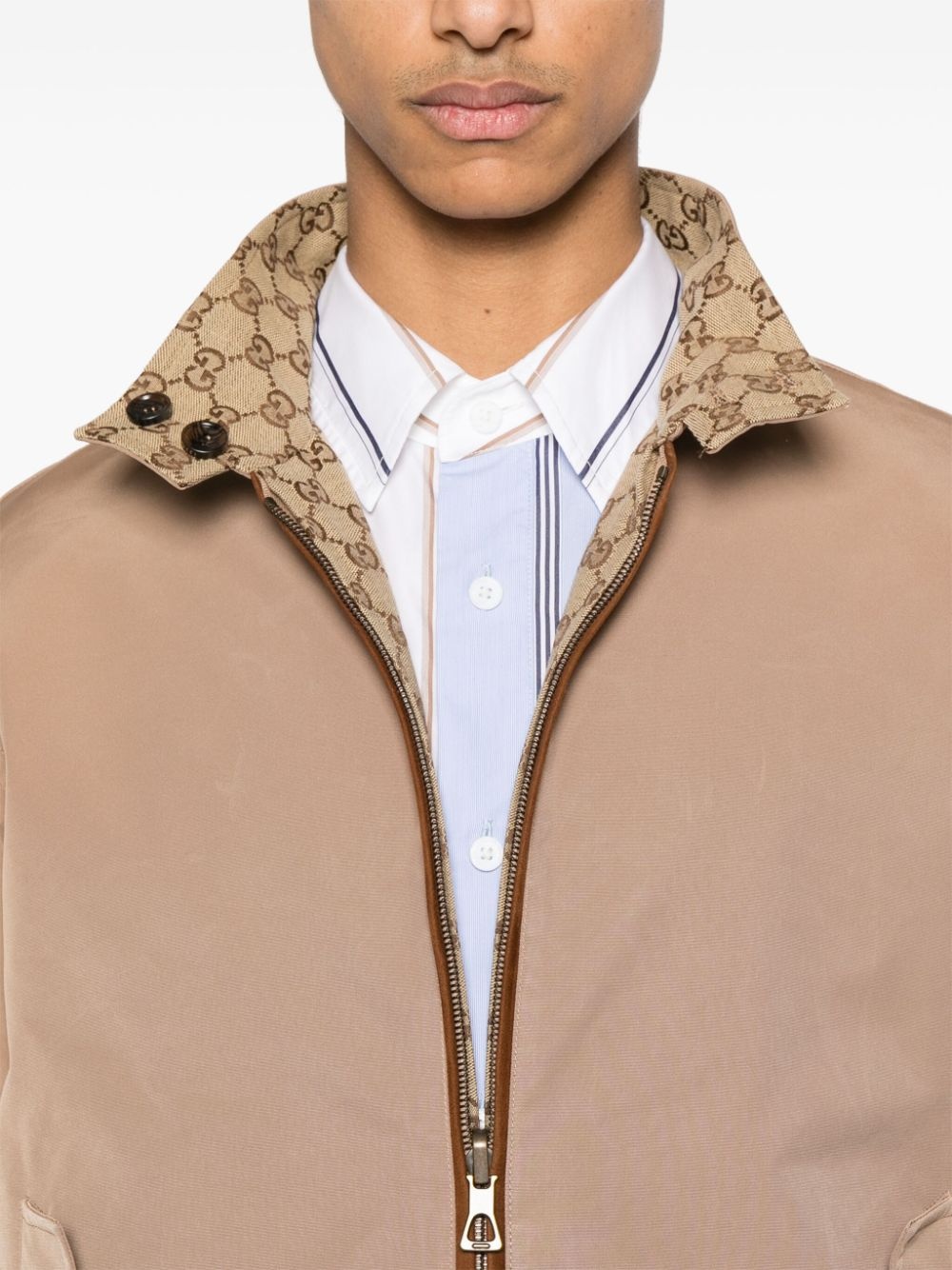 GG Supreme-canvas reversible jacket - 5