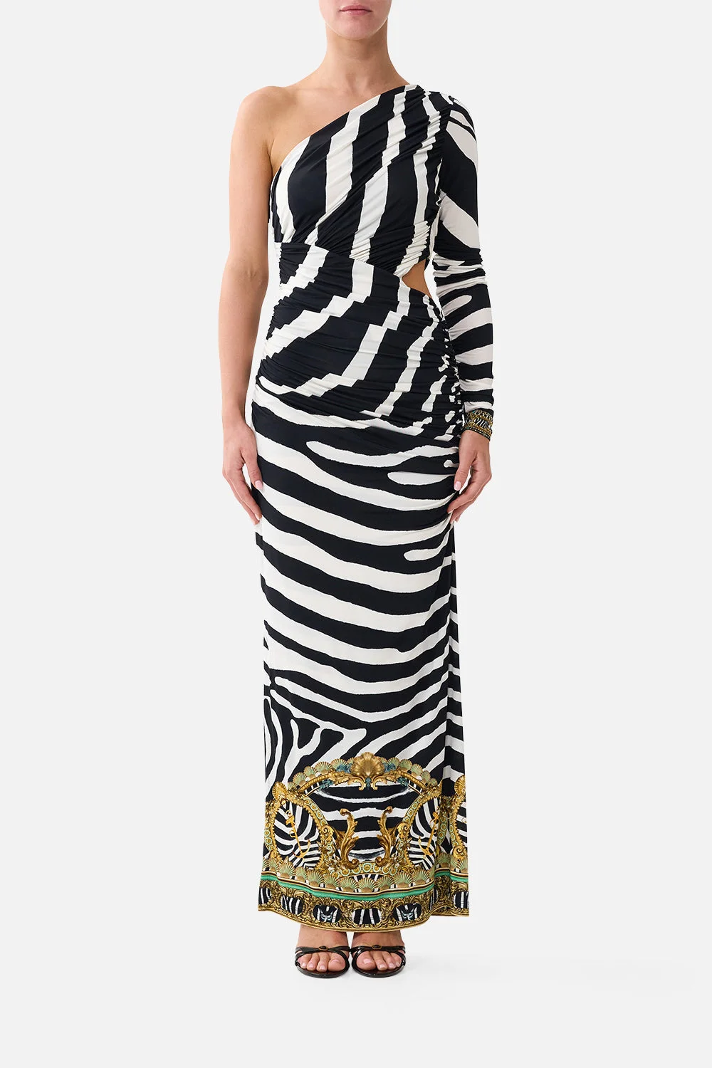ONE SHOULDER JERSEY CUT OUT DRESS ZIG ZAG ZOO - 1