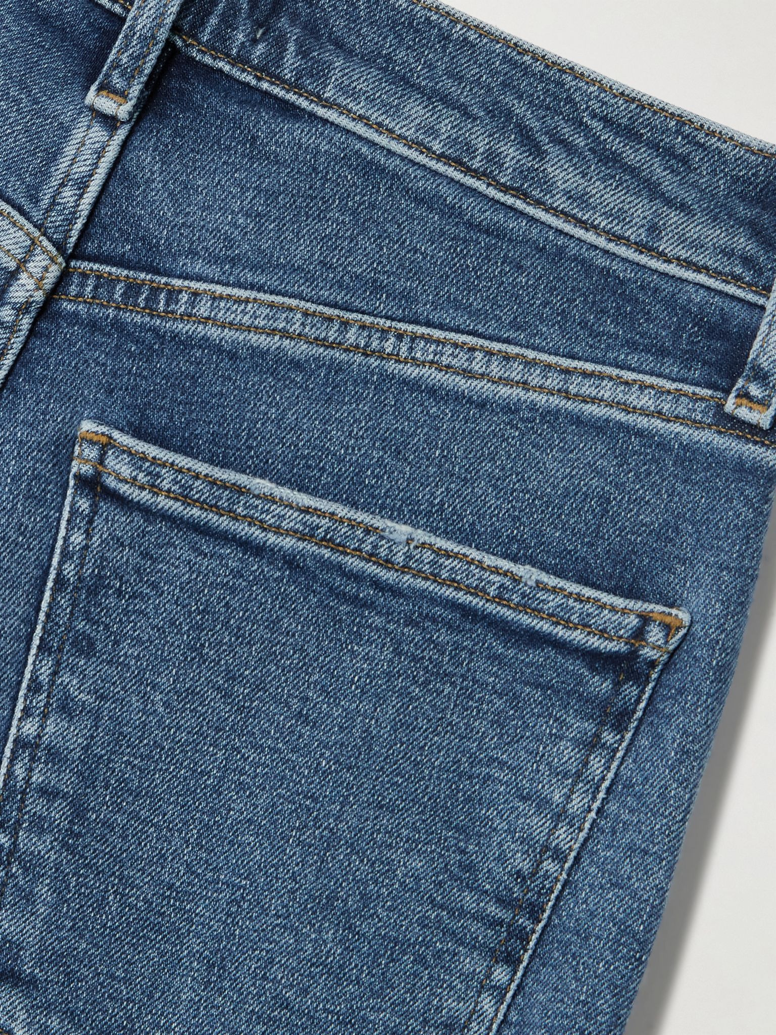 Harper cropped frayed mid-rise straight-leg jeans Dark denim - 6