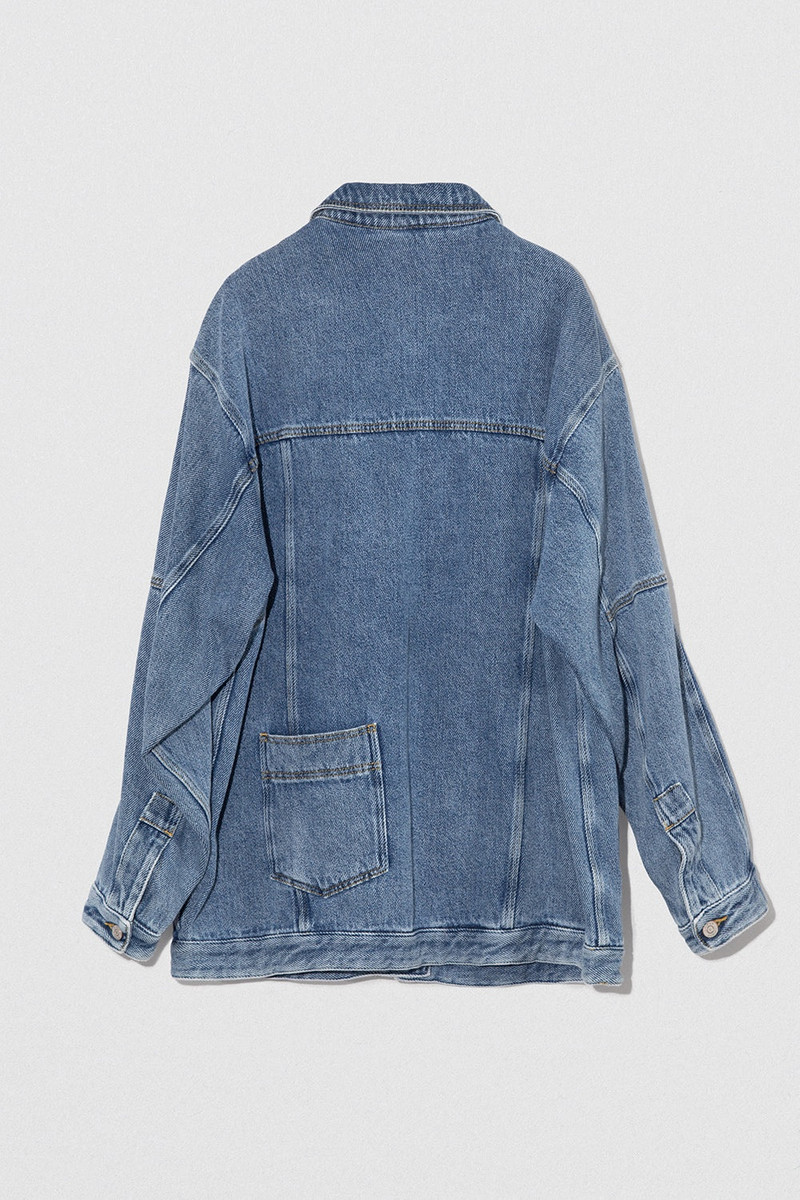 D DENIM OVERSIZE JACKET STONE WASH DENIM 7