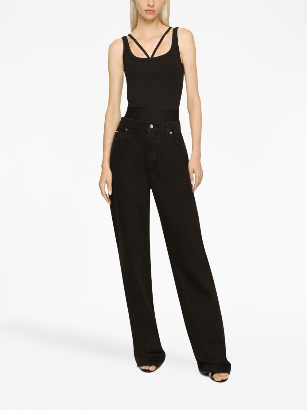 high-rise straight-leg jeans - 3