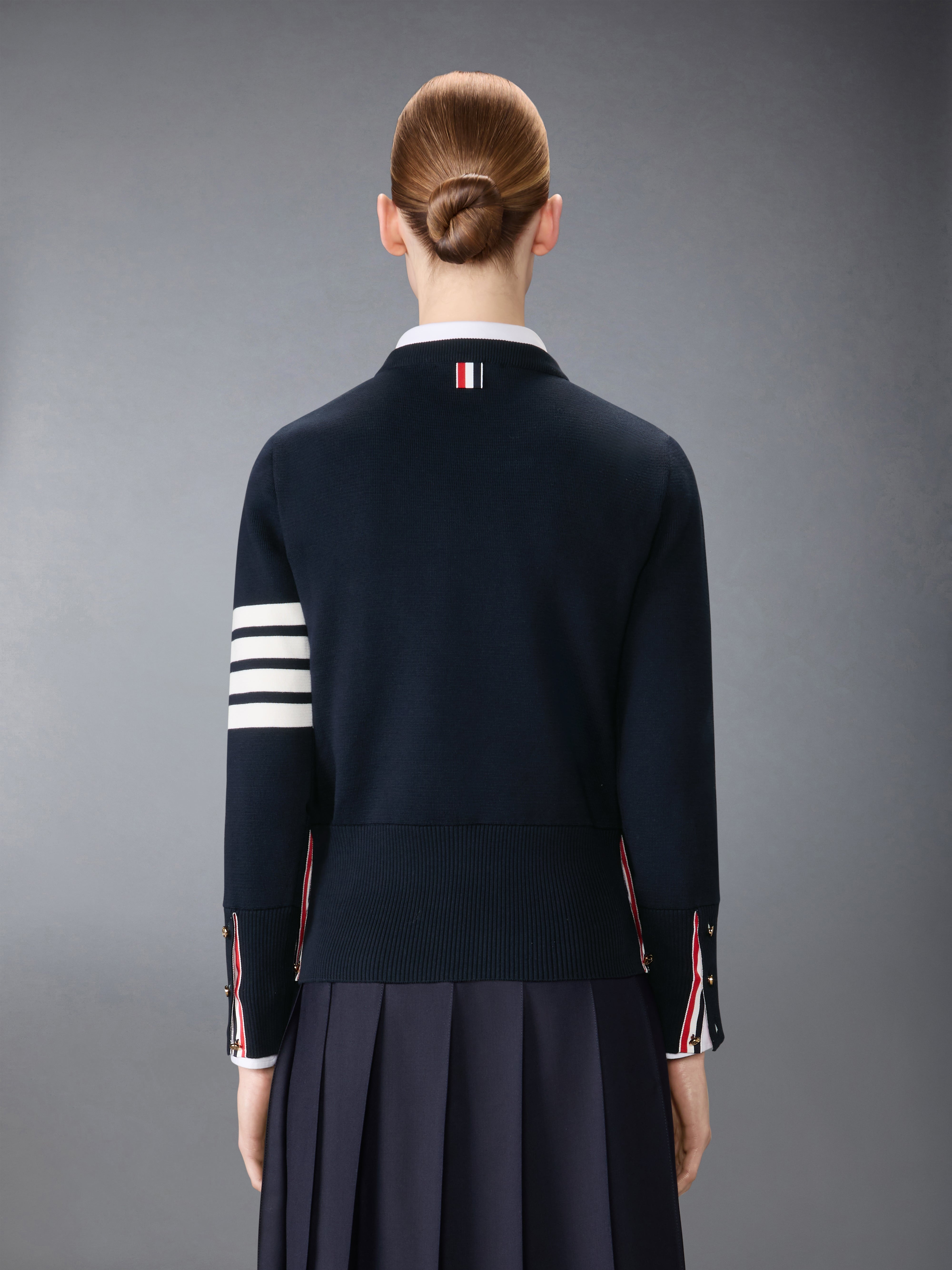 COTTON 4-BAR CLASSIC MILANO STITCH PULLOVER - 4