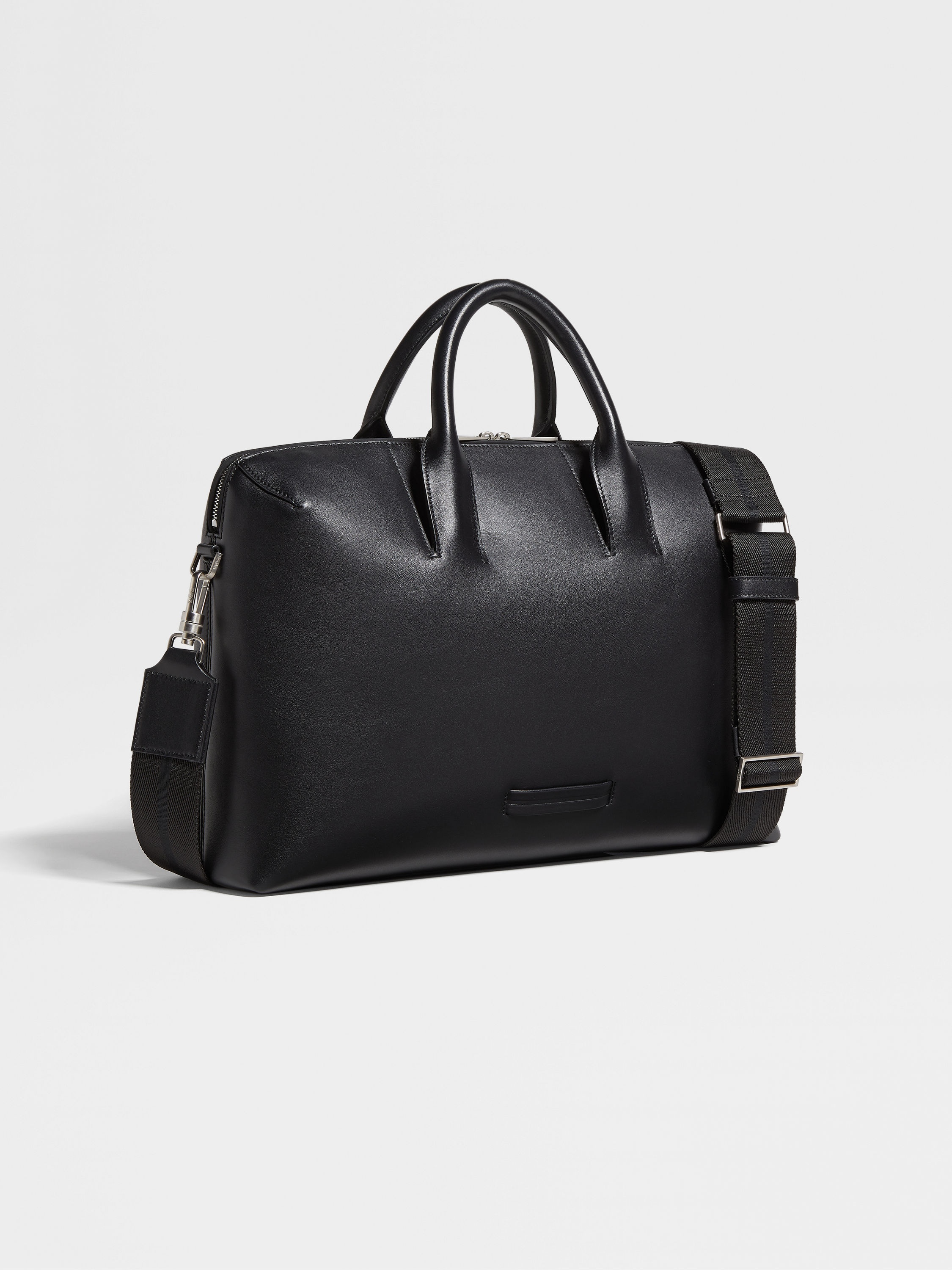 BLACK LEATHER BUSINESS BAG - 3