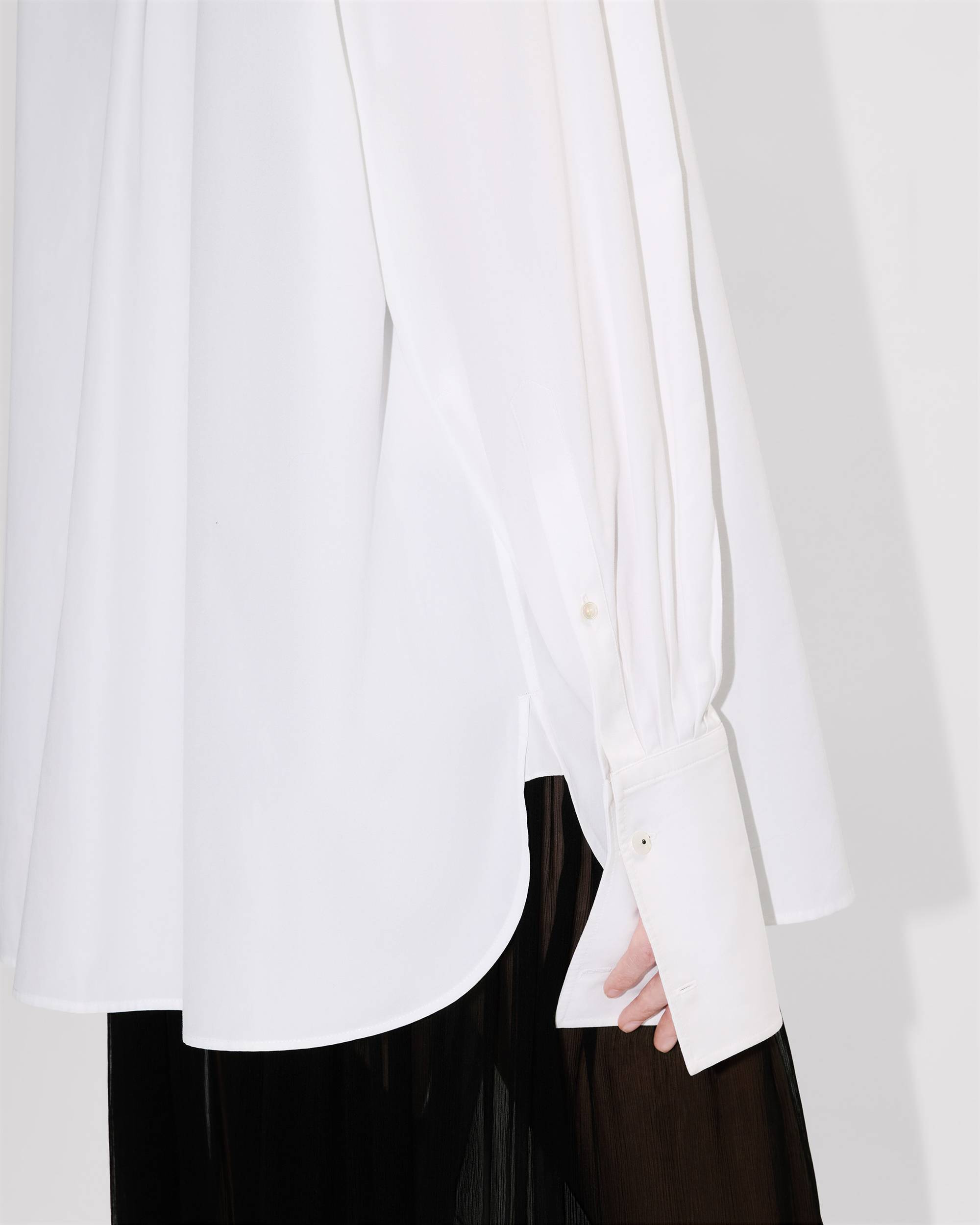Oversized shirt in cotton poplin - 7
