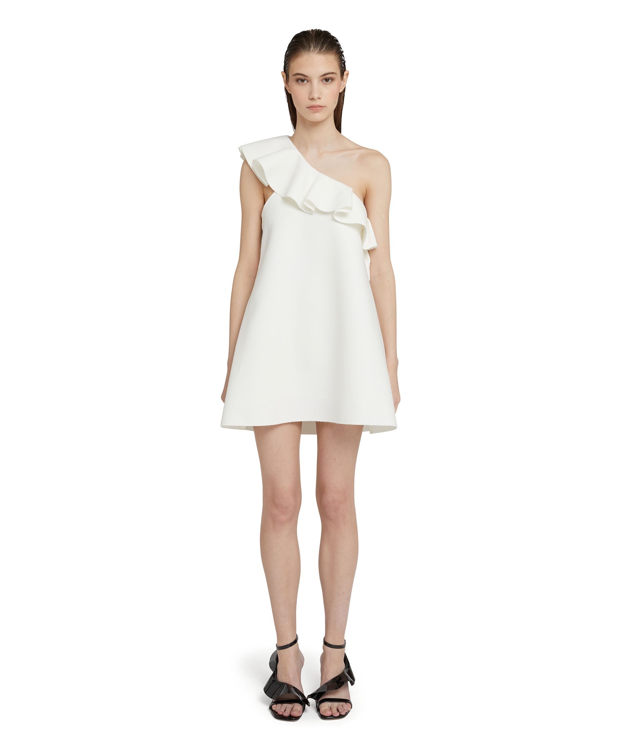 Double crepe cady dress with ruffles - 2