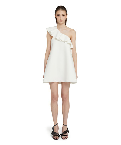 MSGM Double crepe cady dress with ruffles outlook