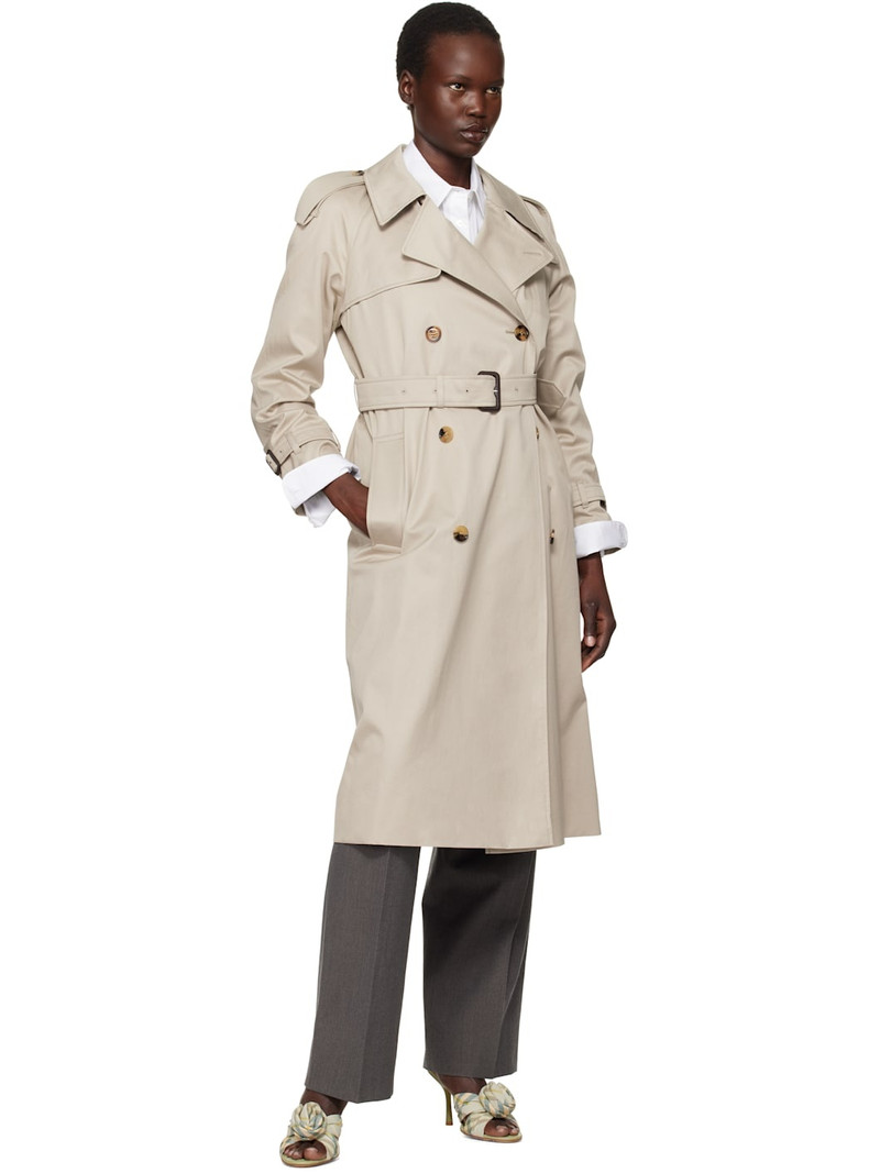 Beige Long Castleford Trench Coat 4