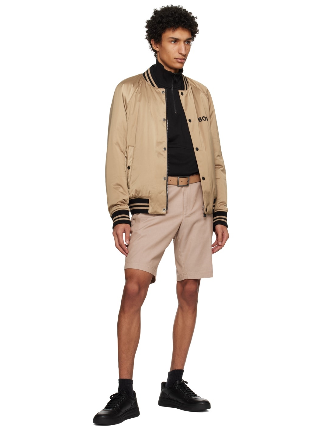 Beige Slim-Fit Shorts - 4