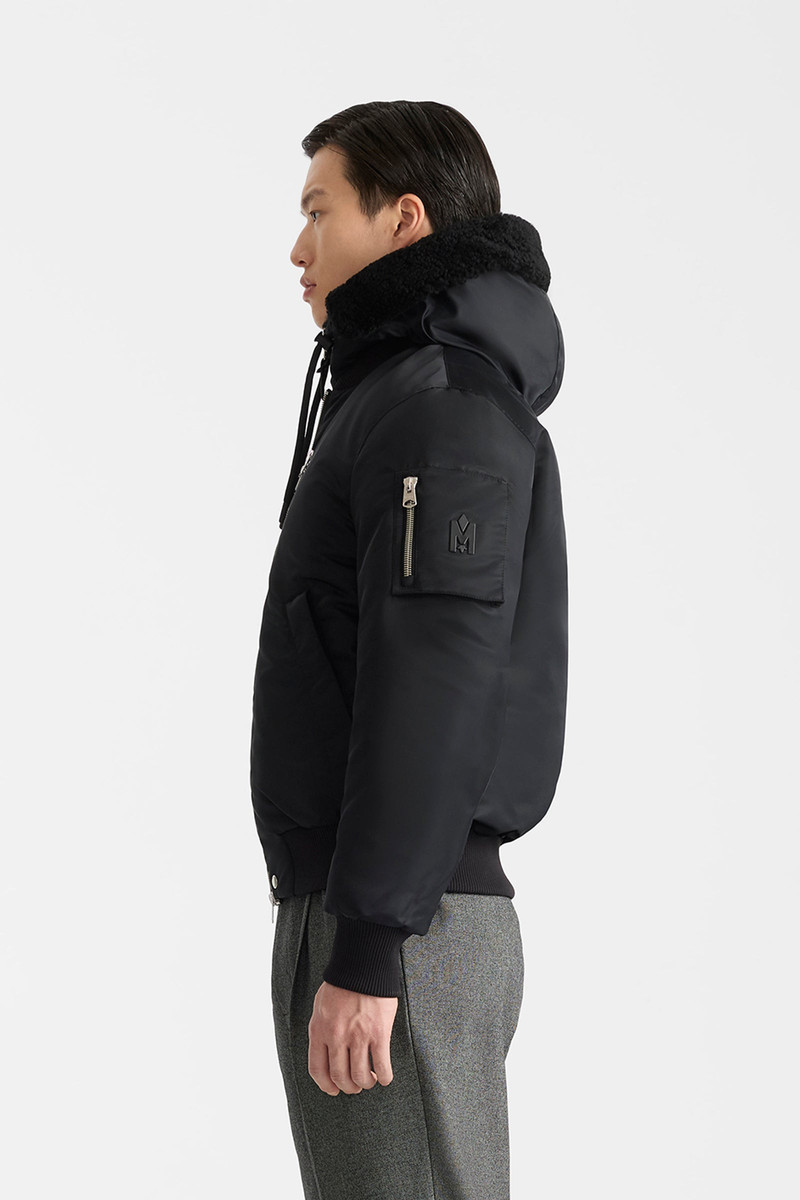 AUGUST-Z bomber jacket with shearling-trimmed hood 5
